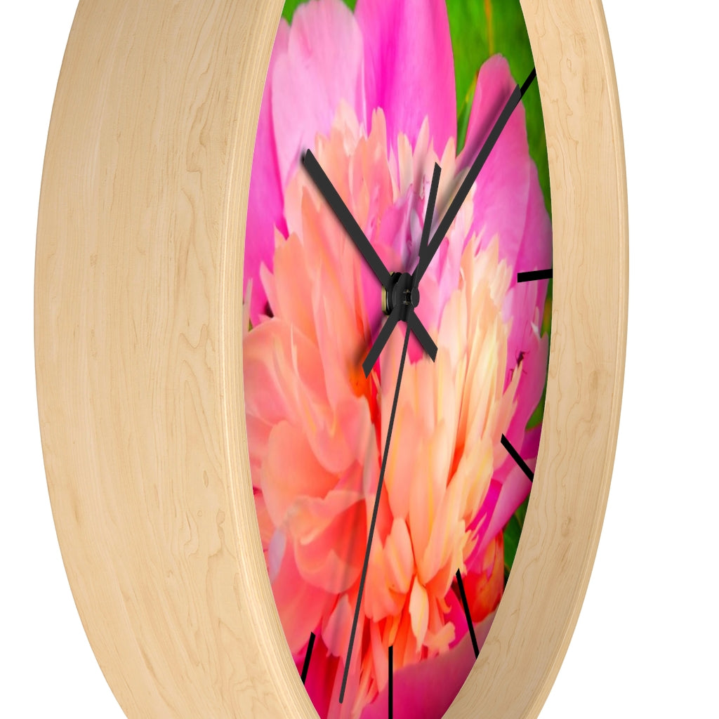 Pink Peony Wall clock