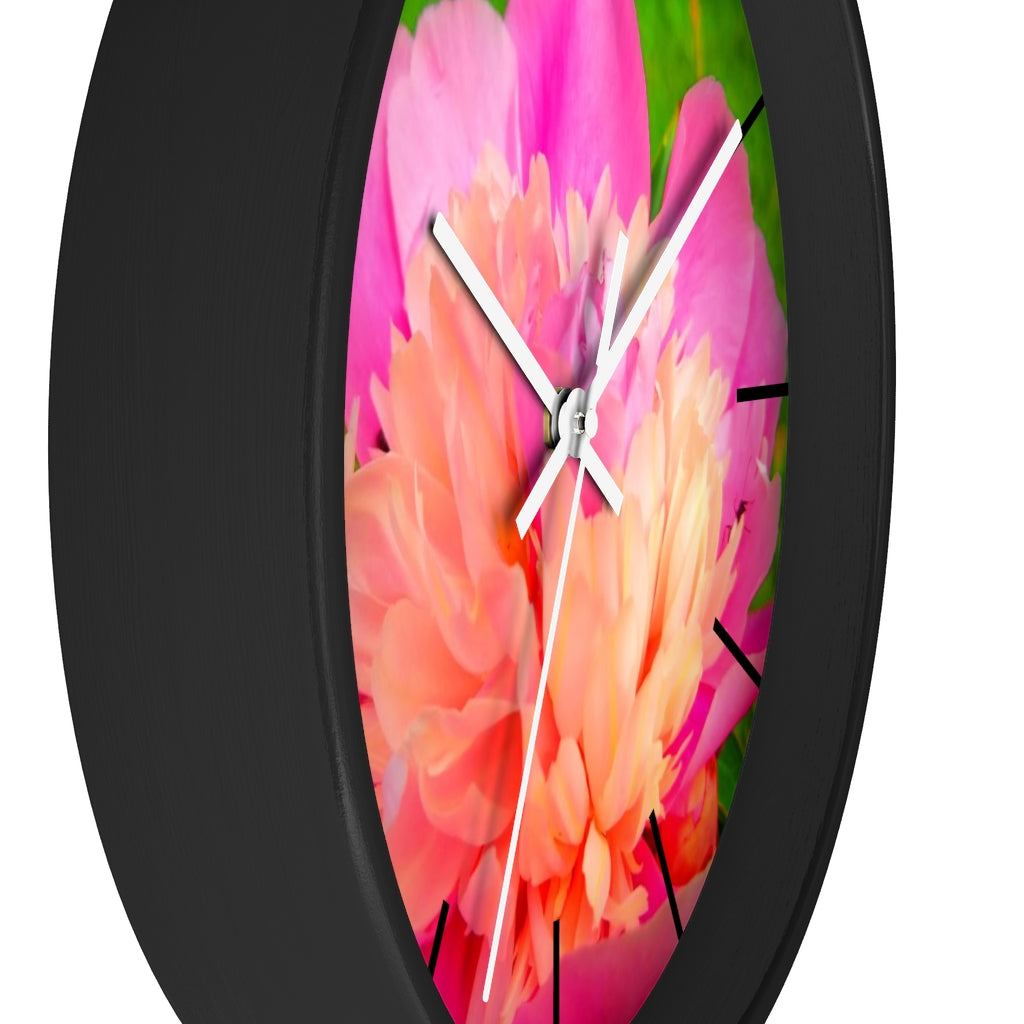 Pink Peony Wall clock