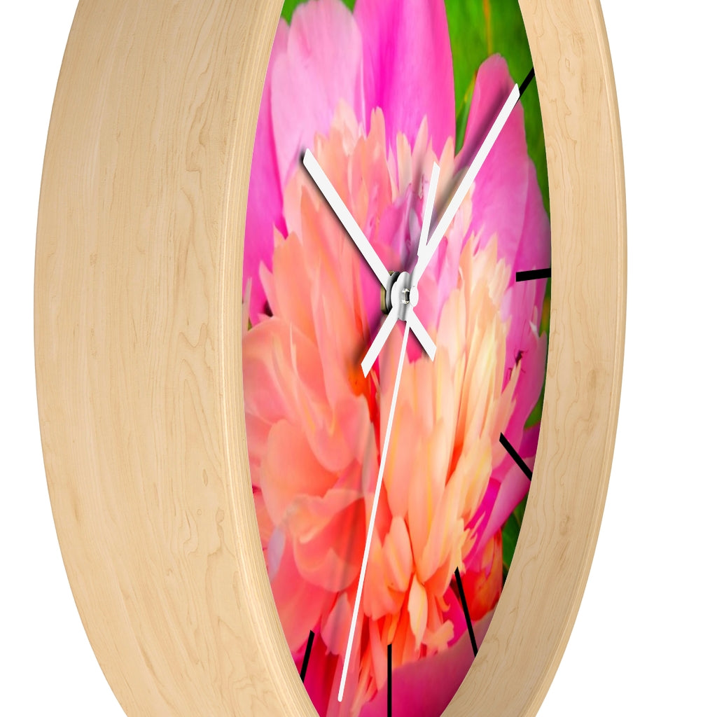 Pink Peony Wall clock