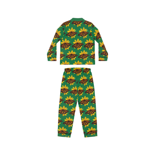 Women's Satin Pajamas--Olivia Dark Green