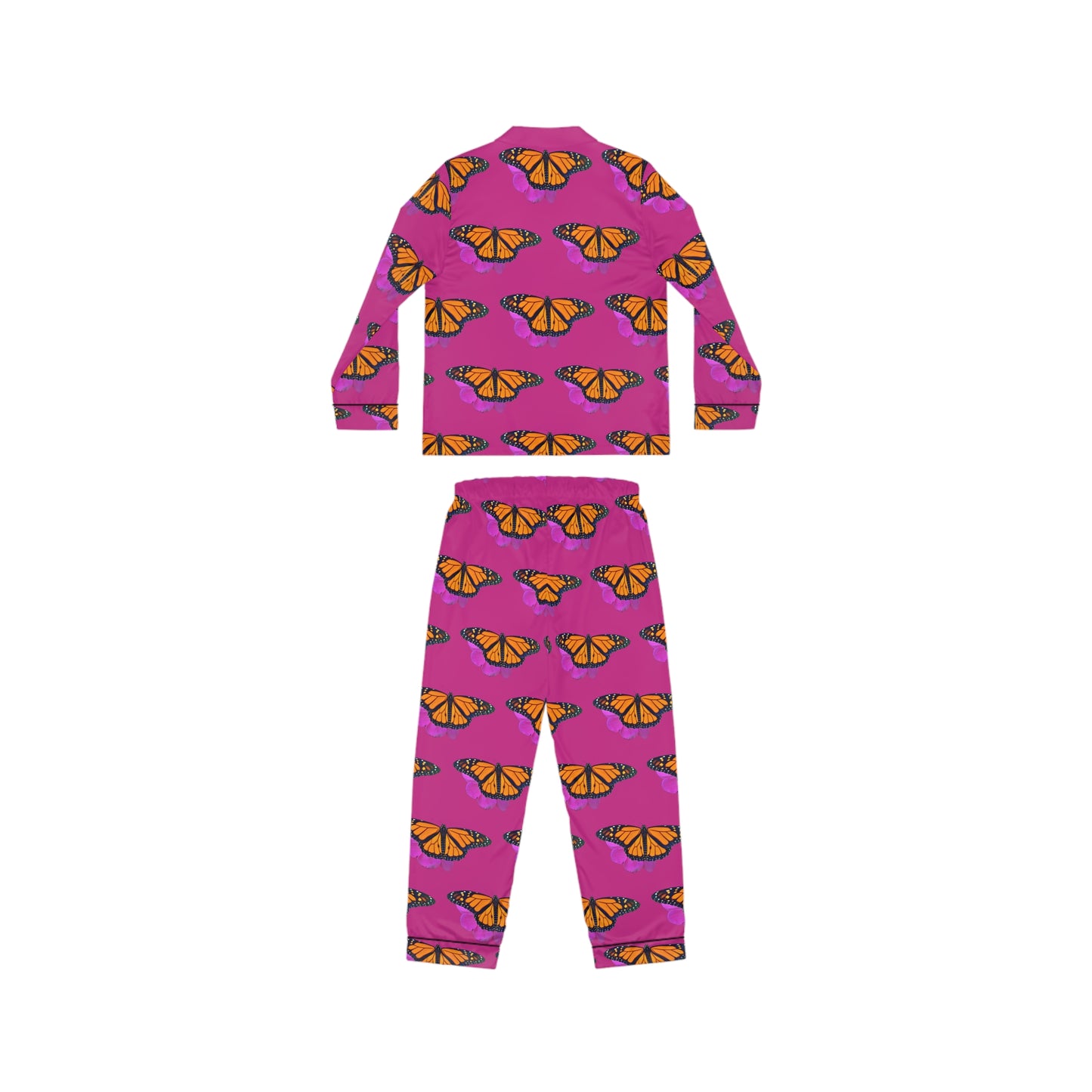 Women's Satin Pajamas--Marco Pink