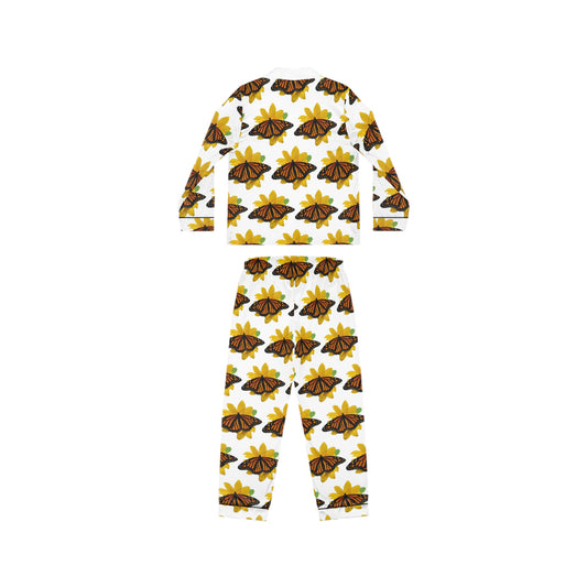 Women's Satin Pajamas--Olivia White