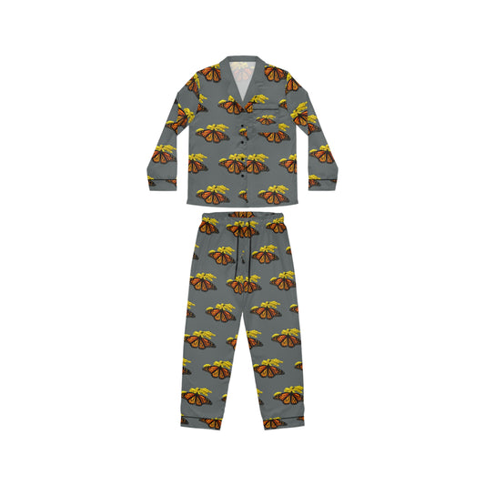 Women's Satin Pajamas--Elizabeth Dark Gray