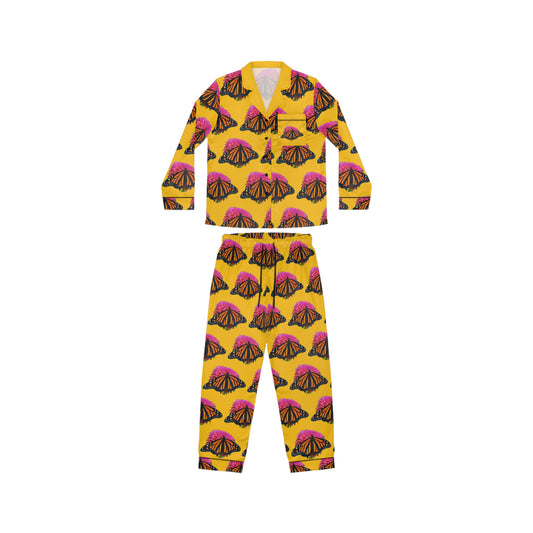 Women's Satin Pajamas--Bianca Yellow