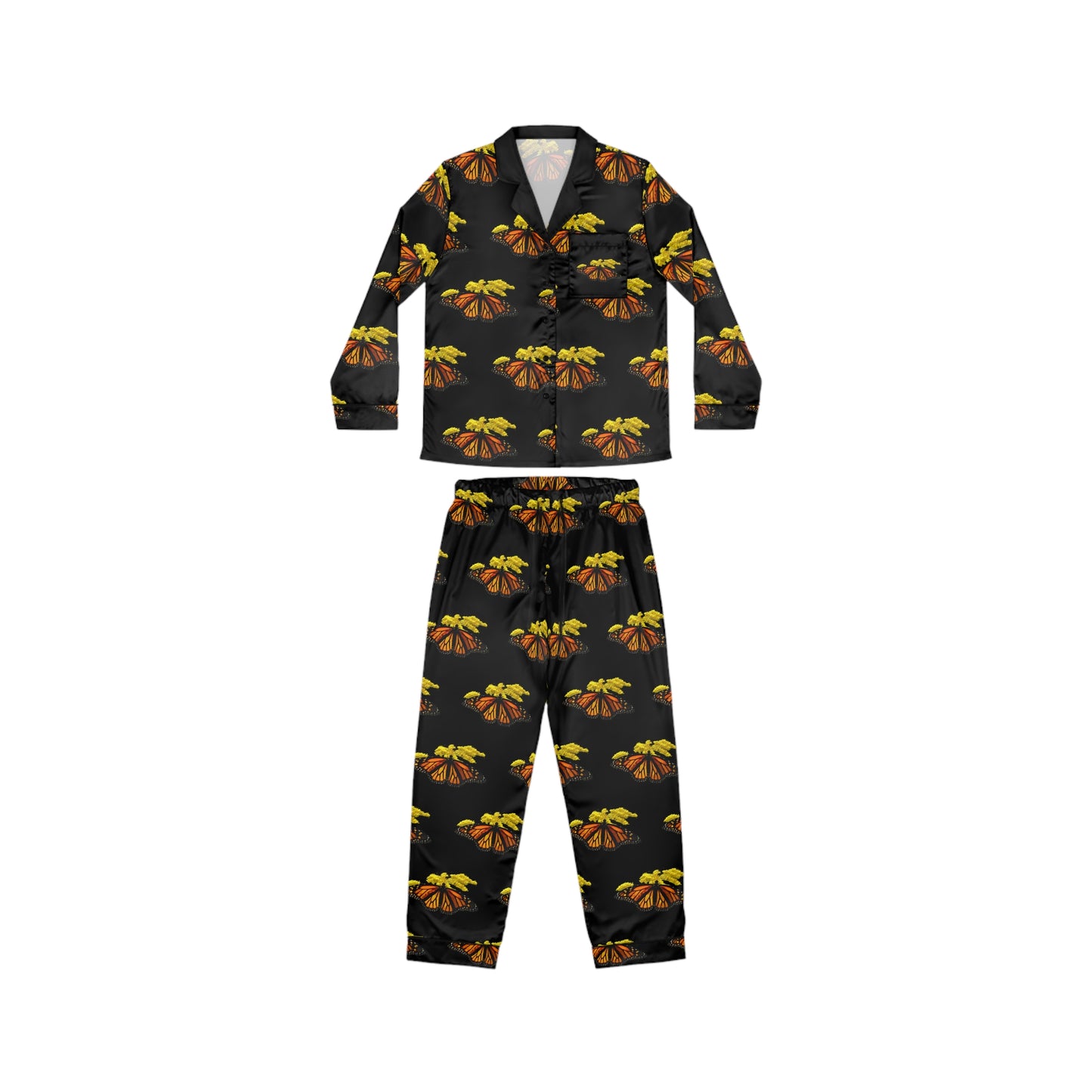 Women's Satin Pajamas--Elizabeth Black