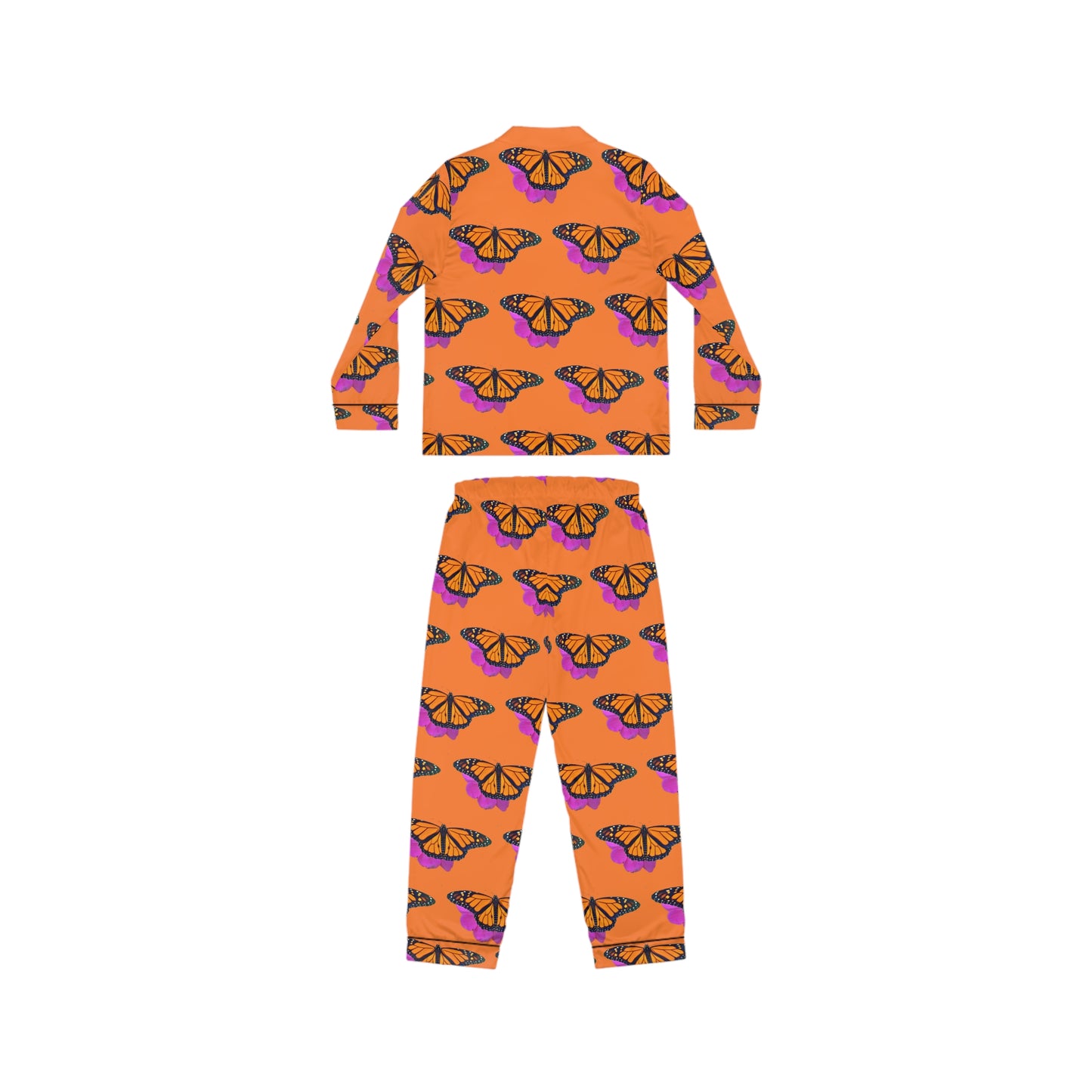 Women's Satin Pajamas--Marco Orange