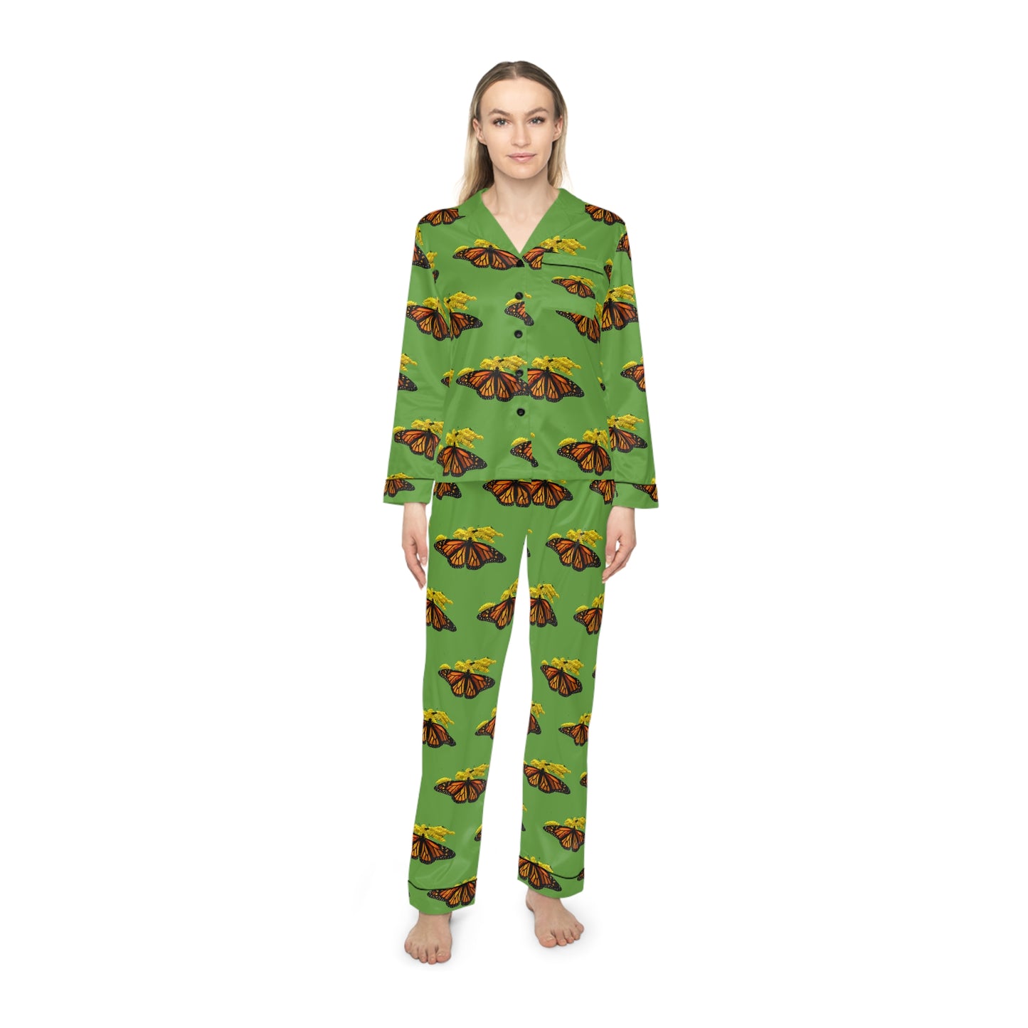 Women's Satin Pajamas--Elizabeth Green