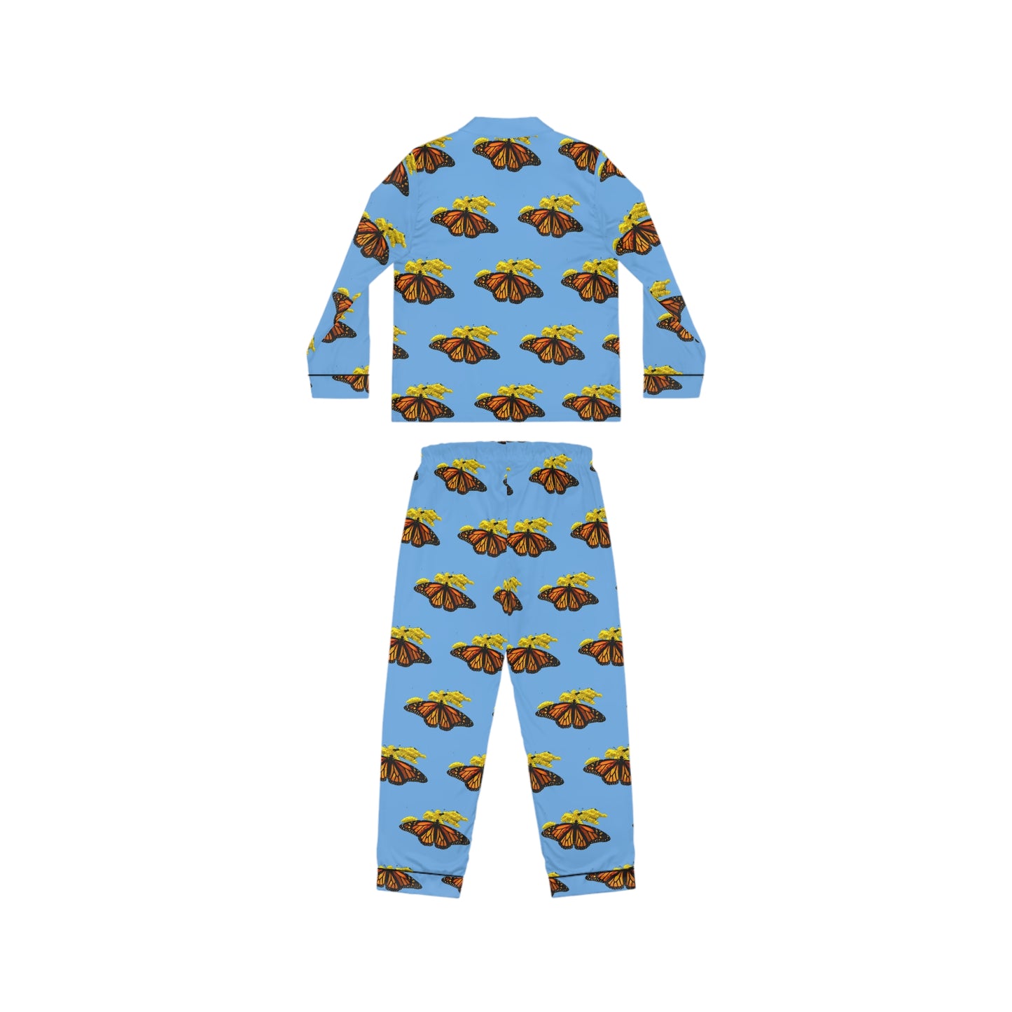 Women's Satin Pajamas--Elizabeth Light Blue