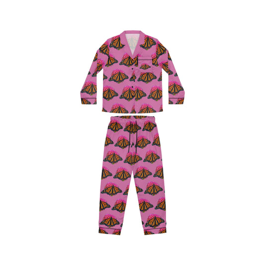 Women's Satin Pajamas--Bianca Light Pink