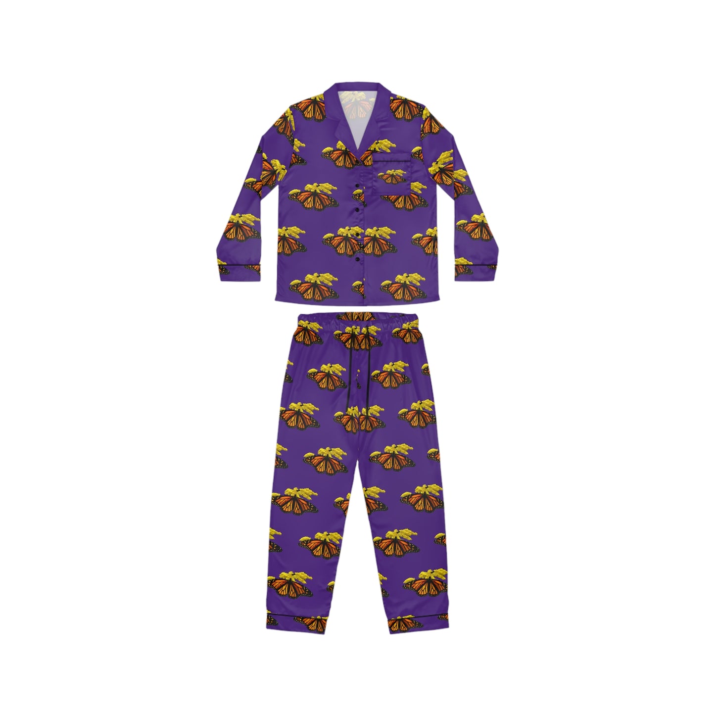 Women's Satin Pajamas--Elizabeth Purple