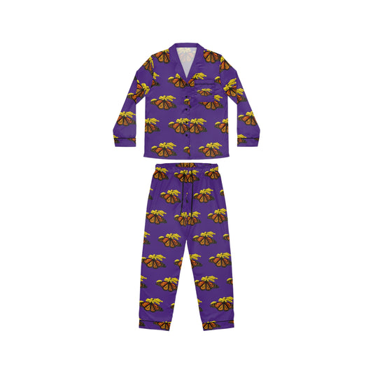 Women's Satin Pajamas--Elizabeth Purple