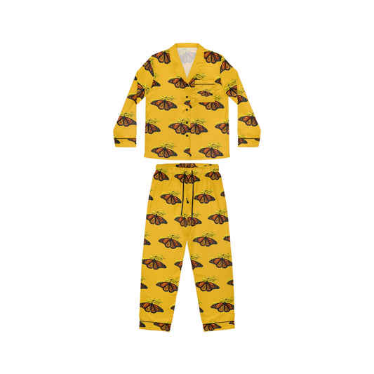 Women's Satin Pajamas--Elizabeth Yellow