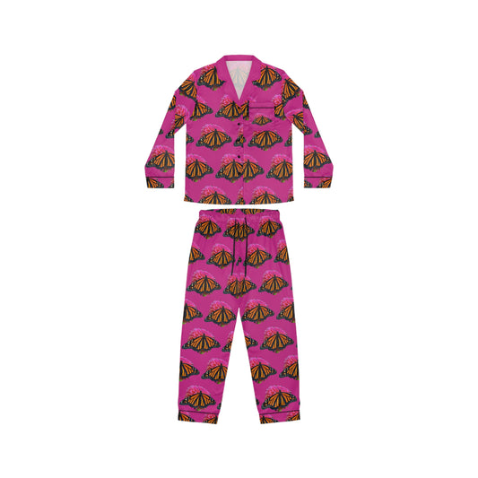 Women's Satin Pajamas--Bianca Pink