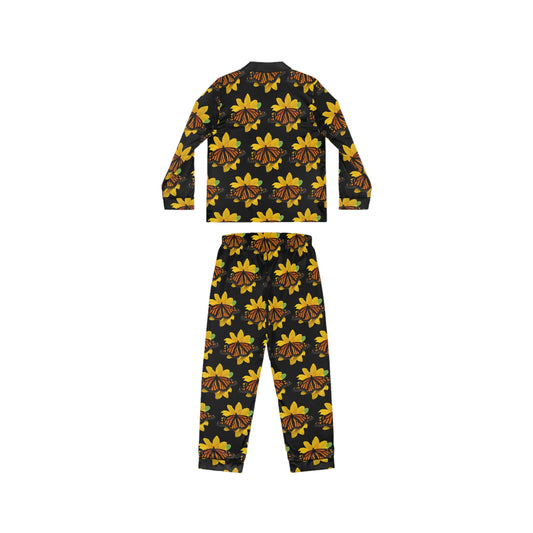 Women's Satin Pajamas--Olivia Black