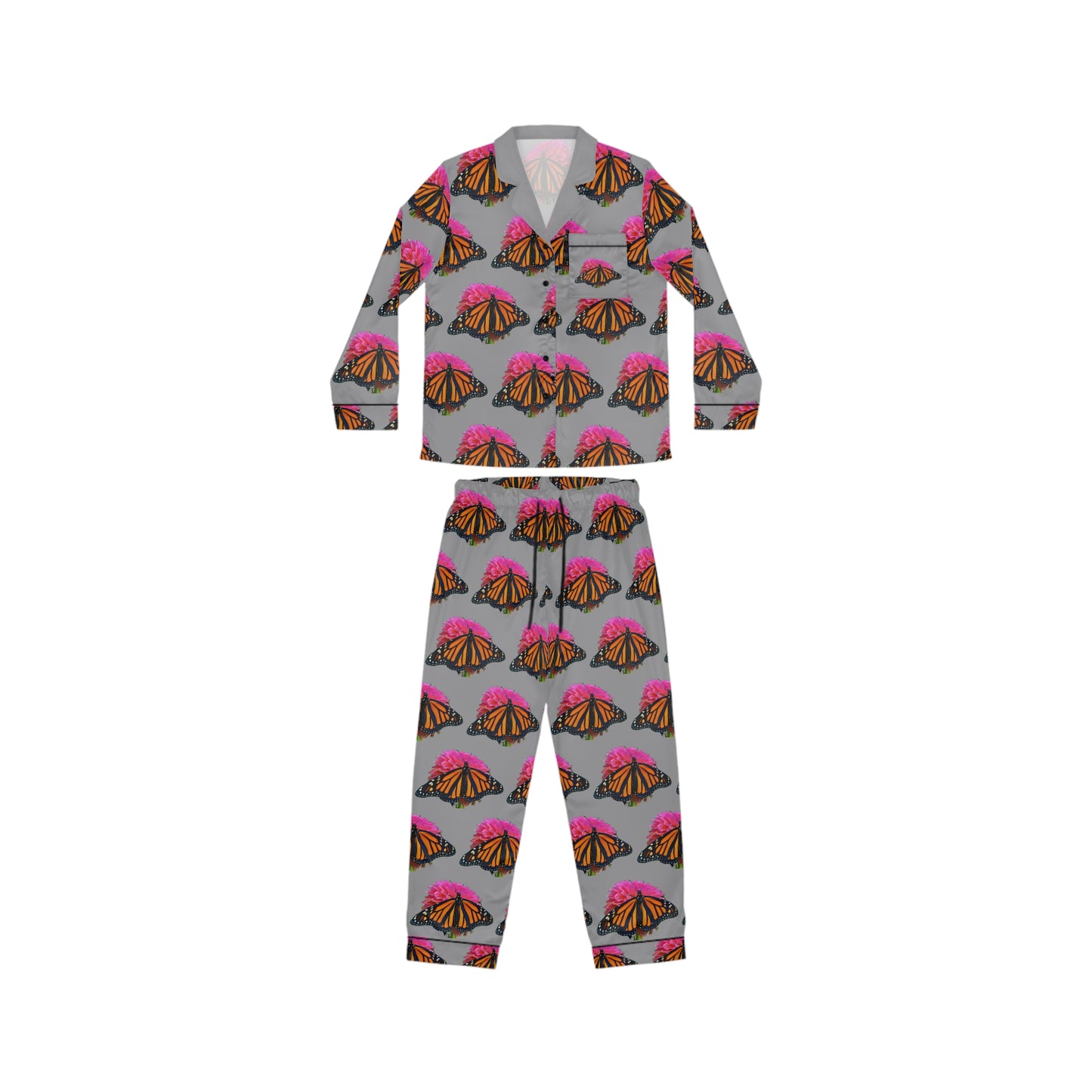 Women's Satin Pajamas--Bianca Gray