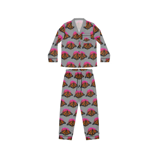 Women's Satin Pajamas--Bianca Gray