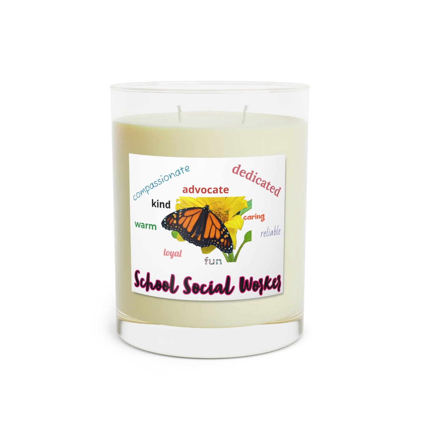 School Social Worker 2-wick Scented Candle (Vincenzo) - Full Glass, 11oz