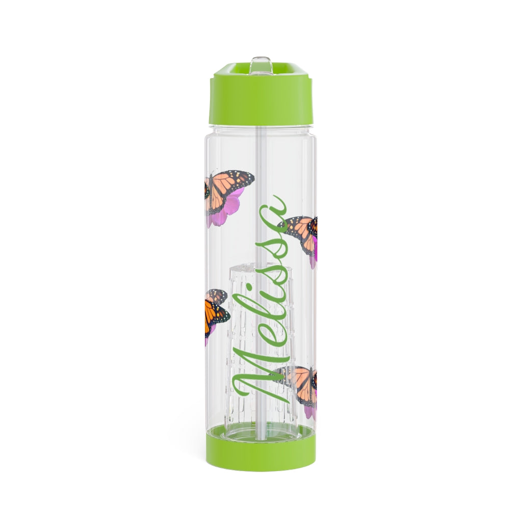 Personalized & Customized Butterfly Infuser Water Bottle (Marco) (not a decal) I Gift I Bridesmaid I Teacher I Workout I Coworker I Birthday