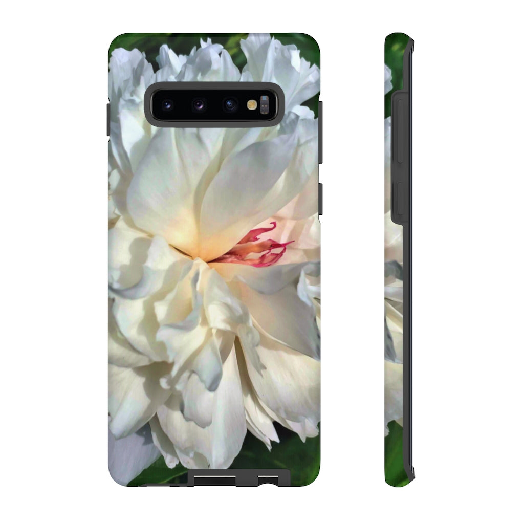 White Peony Tough Case for iPhone and Samsung Galaxy