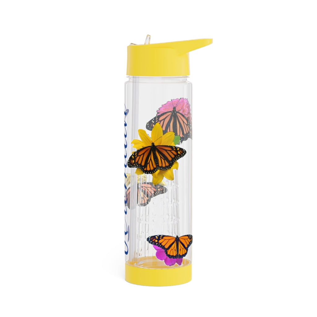 Personalized & Customized Monarch Butterfly Infuser Water Bottle (Bianca/Elizabeth/Marco/Olivia) (not a decal) I Gift I Bridesmaid I Gym