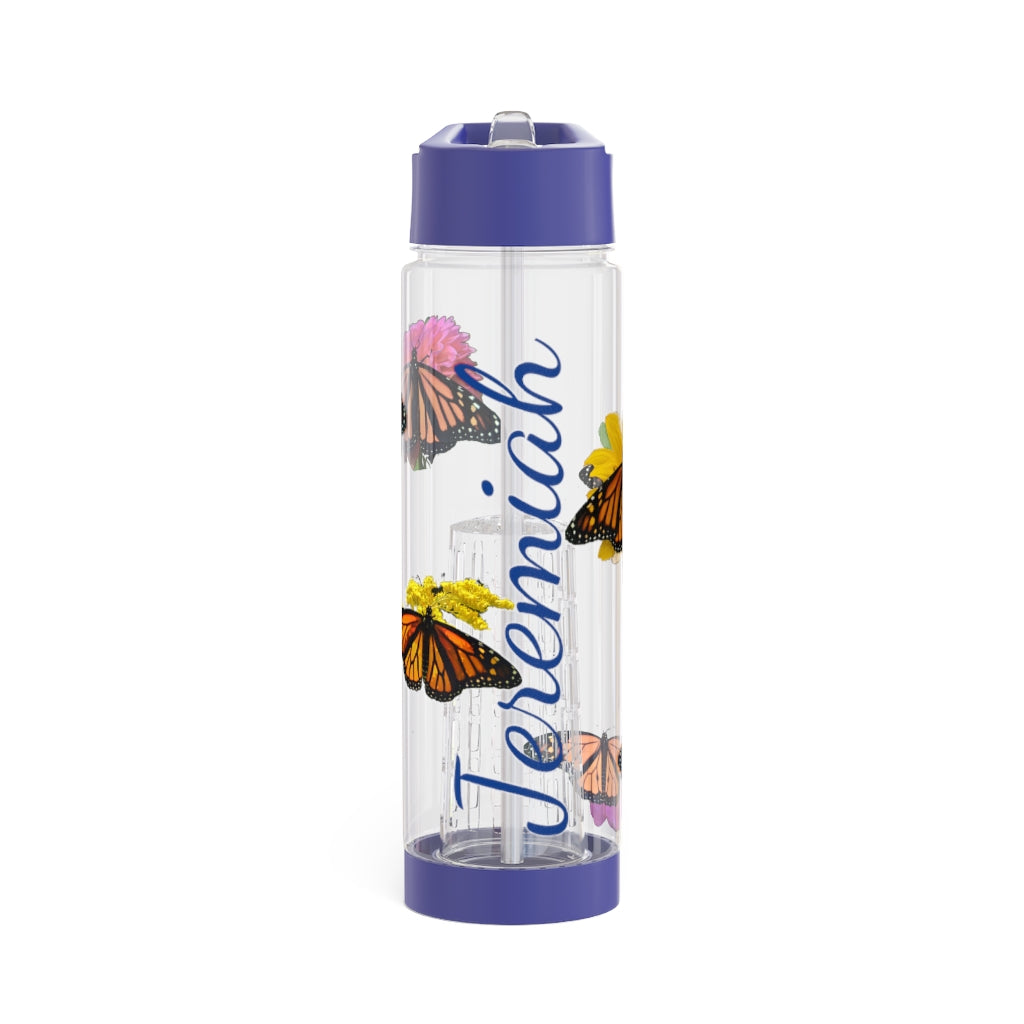 Personalized & Customized Monarch Butterfly Infuser Water Bottle (Bianca/Elizabeth/Marco/Olivia) (not a decal) I Gift I Bridesmaid I Gym