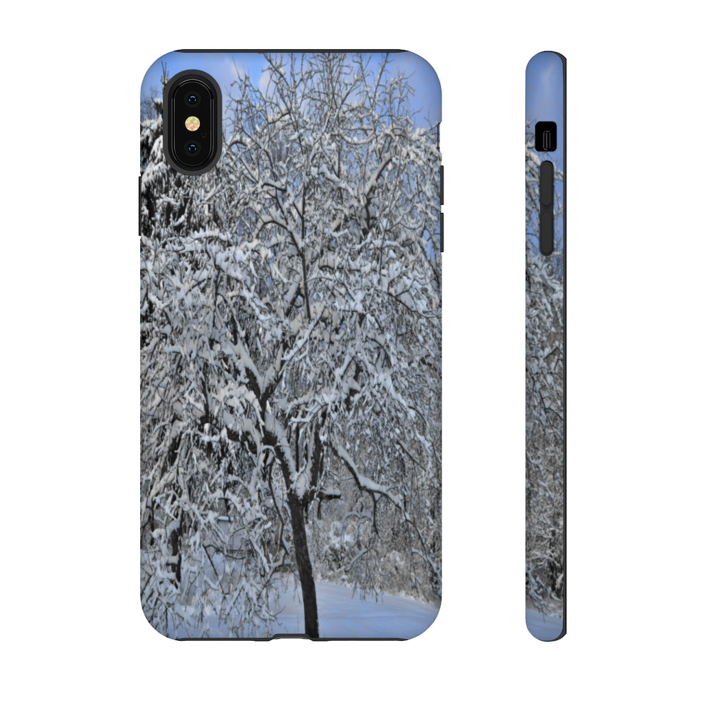 Cherry Tree in Winter Mobile Phone Case for iPhone and Samsung Galaxy