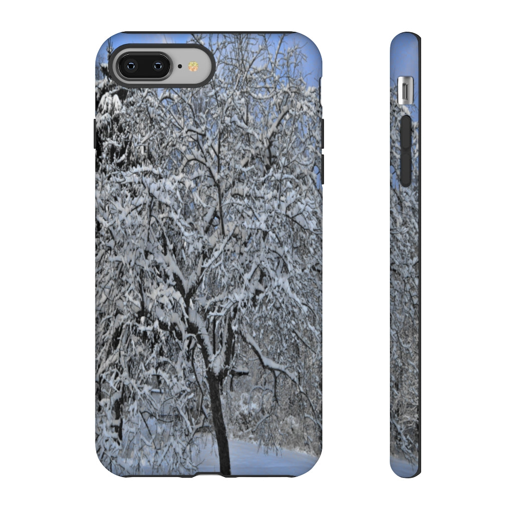 Cherry Tree in Winter Mobile Phone Case for iPhone and Samsung Galaxy