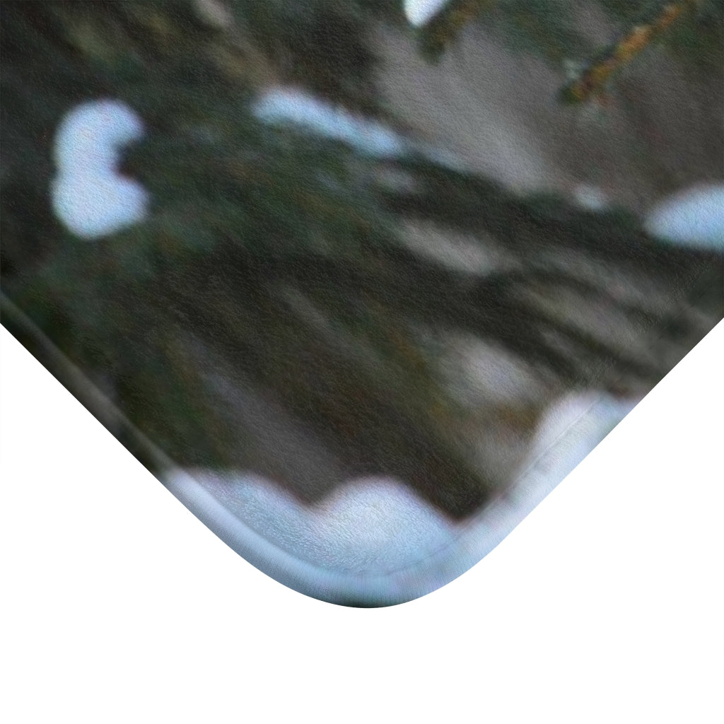 Snowy Pine Bath Mat