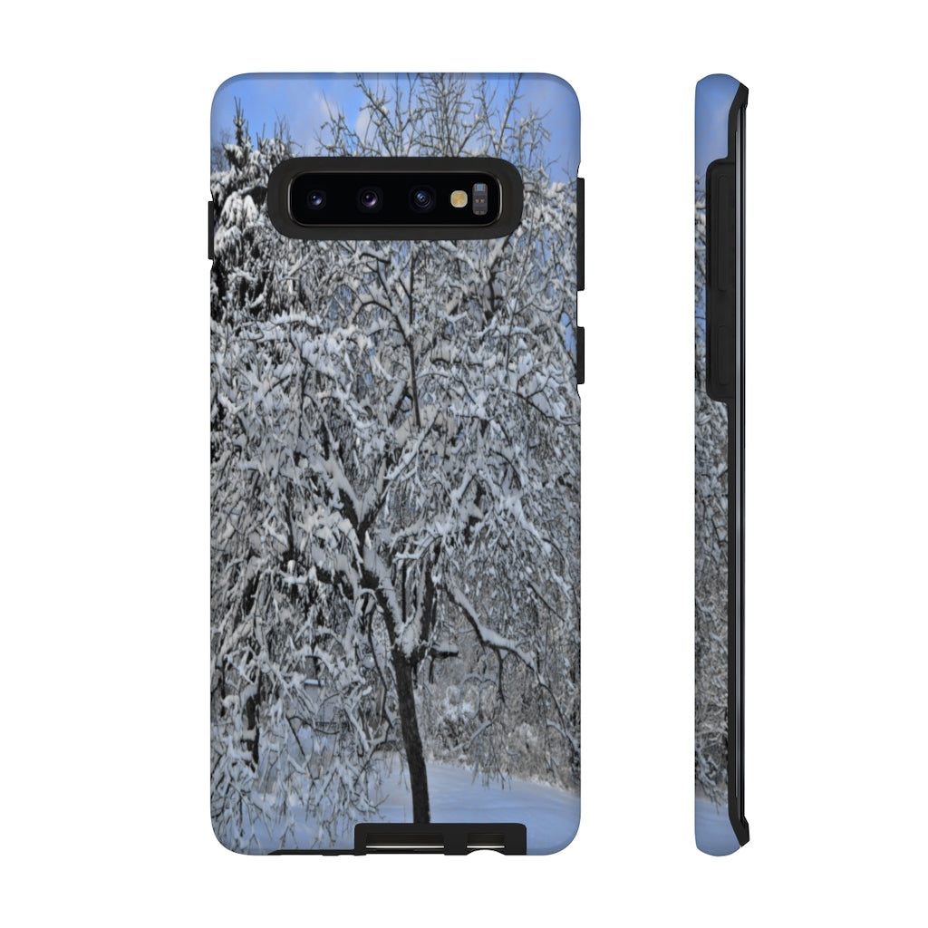 Cherry Tree in Winter Mobile Phone Case for iPhone and Samsung Galaxy