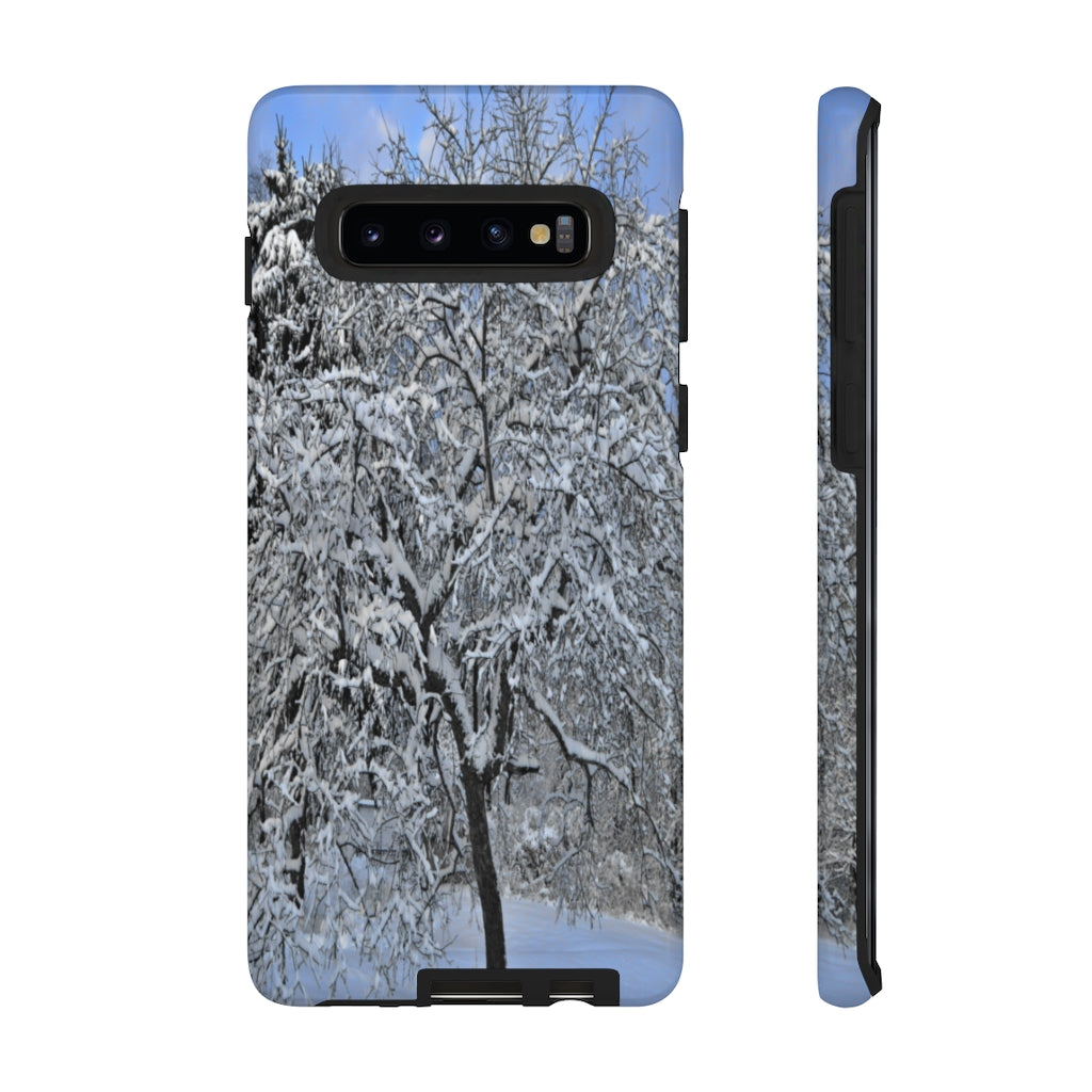 Cherry Tree in Winter Mobile Phone Case for iPhone and Samsung Galaxy