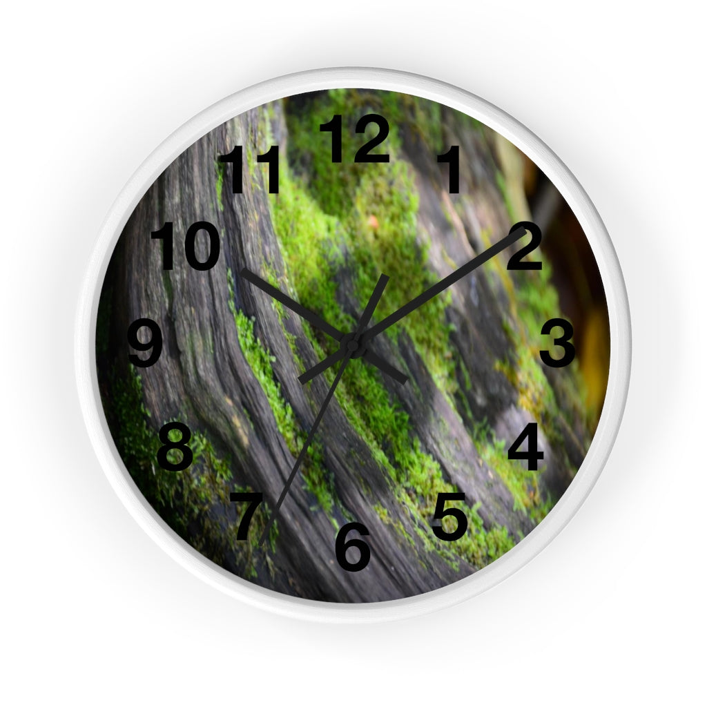 Mossy Log Wall clock