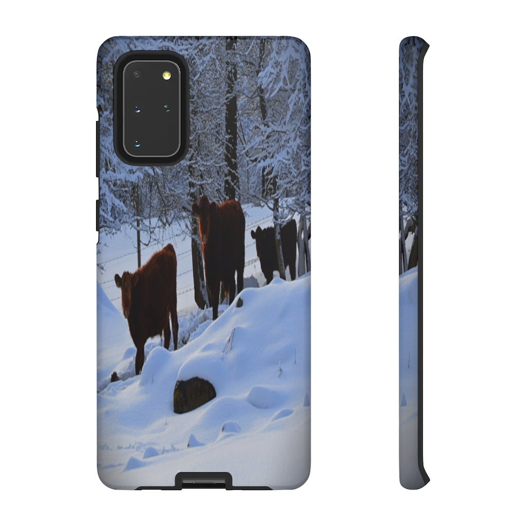 Winter Cows Tough Case for iPhone and Samsung Galaxy