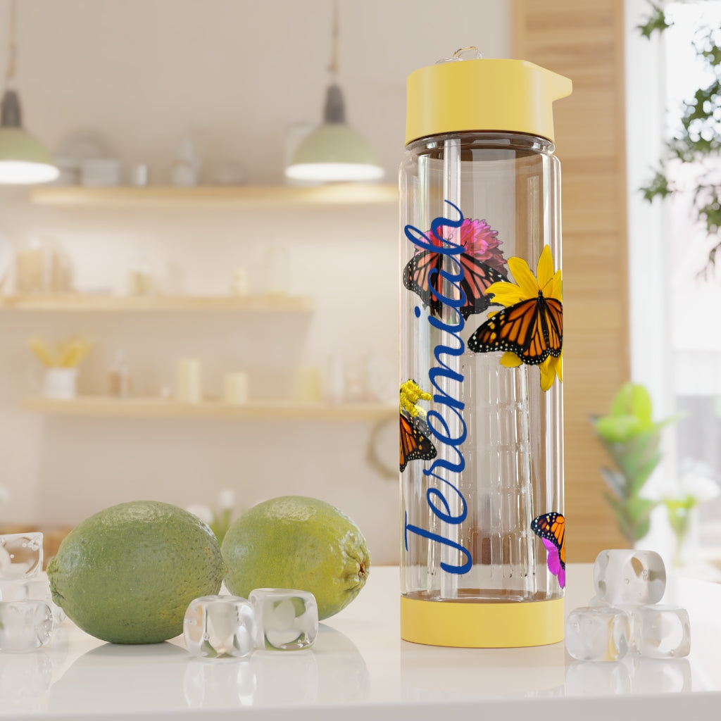 Personalized & Customized Monarch Butterfly Infuser Water Bottle (Bianca/Elizabeth/Marco/Olivia) (not a decal) I Gift I Bridesmaid I Gym