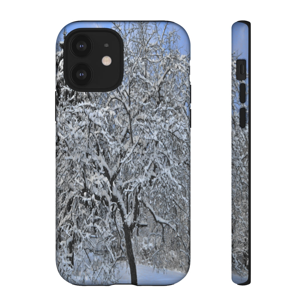 Cherry Tree in Winter Mobile Phone Case for iPhone and Samsung Galaxy