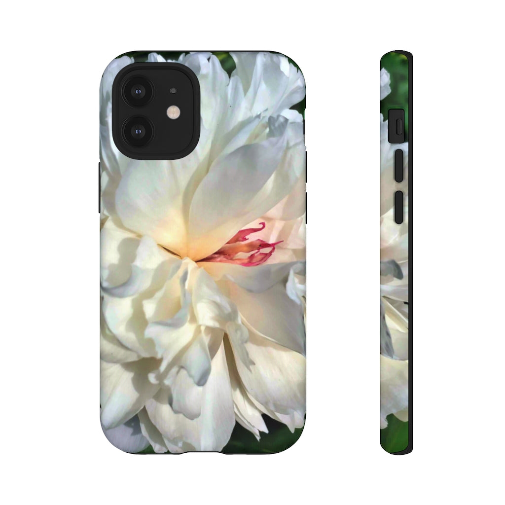 White Peony Tough Case for iPhone and Samsung Galaxy