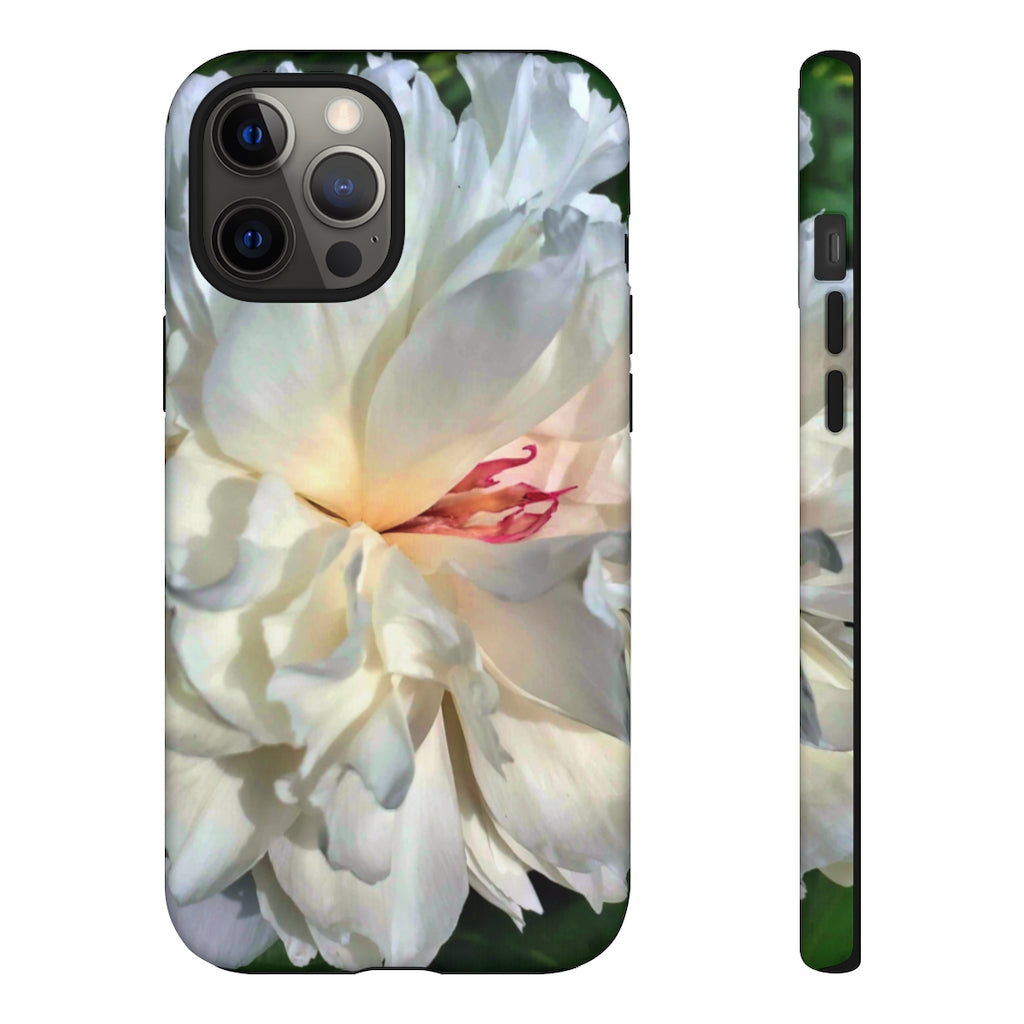 White Peony Tough Case for iPhone and Samsung Galaxy