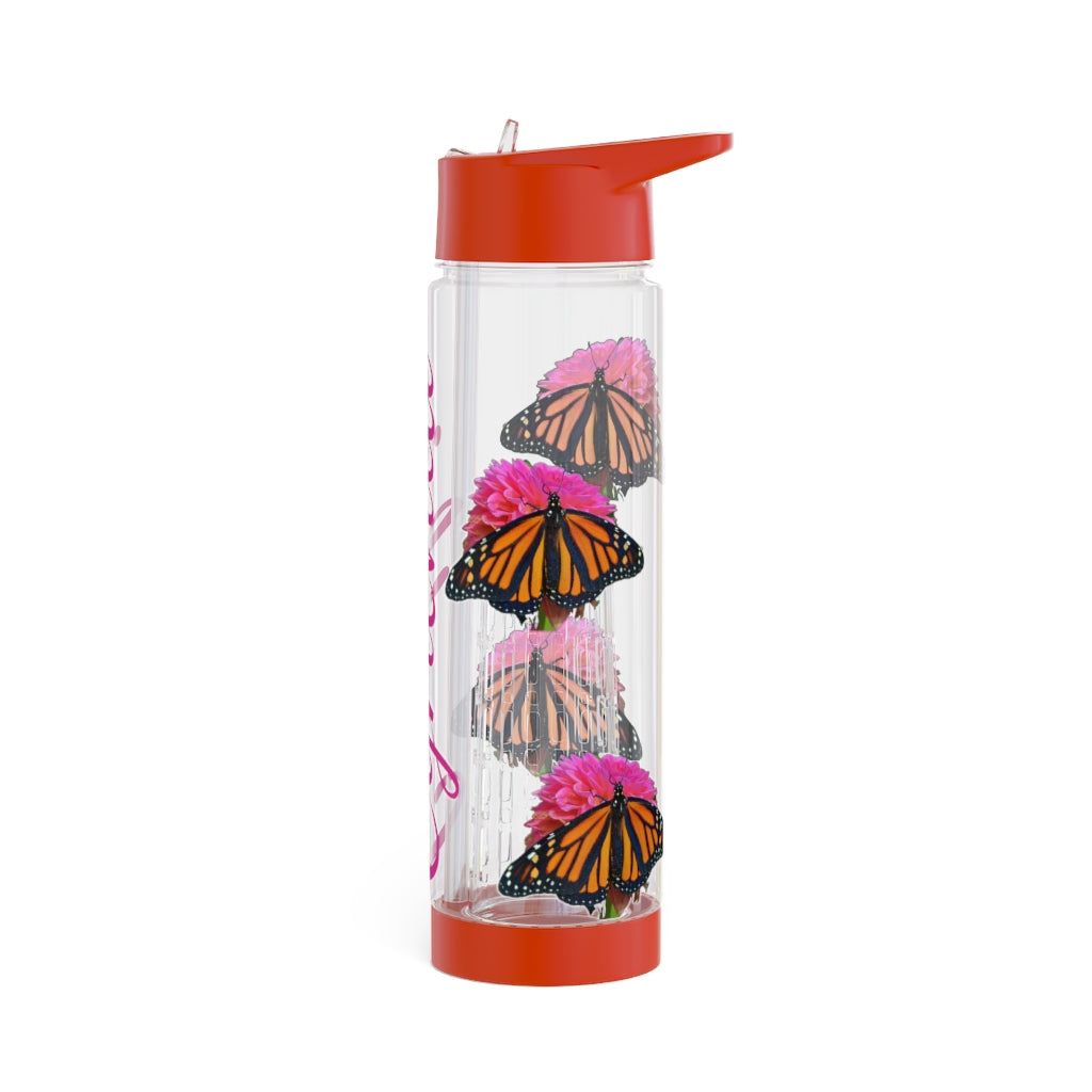 Personalized & Customized Butterfly Infuser Water Bottle (Bianca) (not a decal) I Gift I Bridesmaid I Teacher I Workout I Coworker I