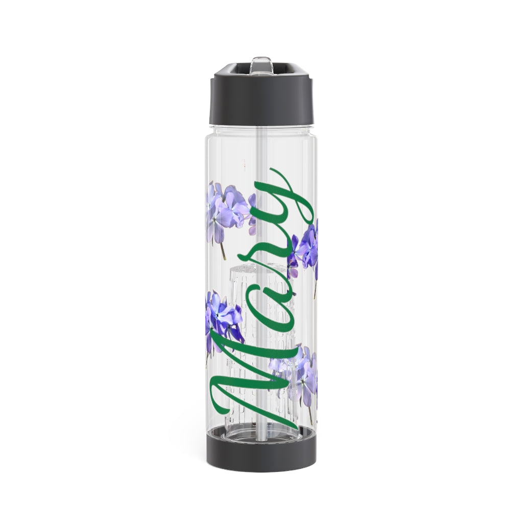 Personalized and Customized Infuser Water Bottle (Wild Blue Phlox) (not a decal) I Gift I Bridesmaid I Teacher I Gym I Coworker I For Her