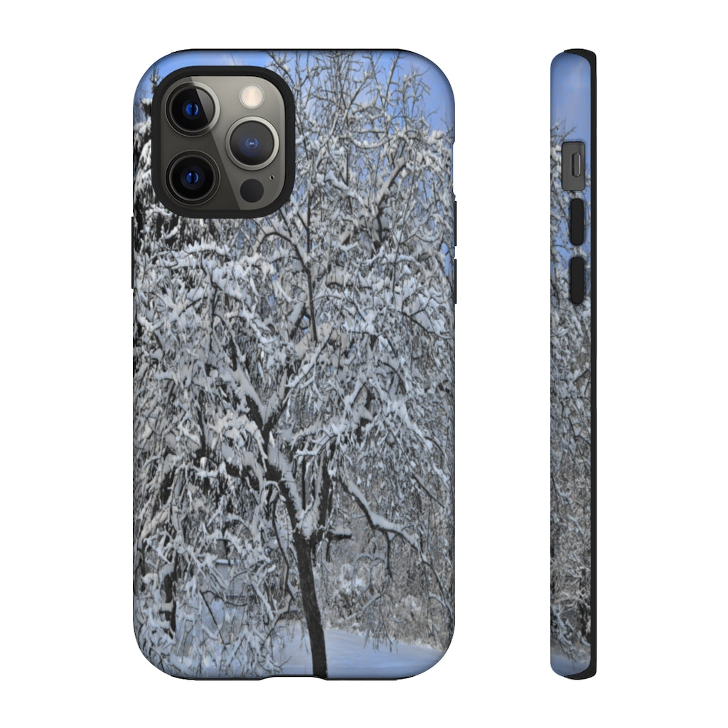 Cherry Tree in Winter Mobile Phone Case for iPhone and Samsung Galaxy