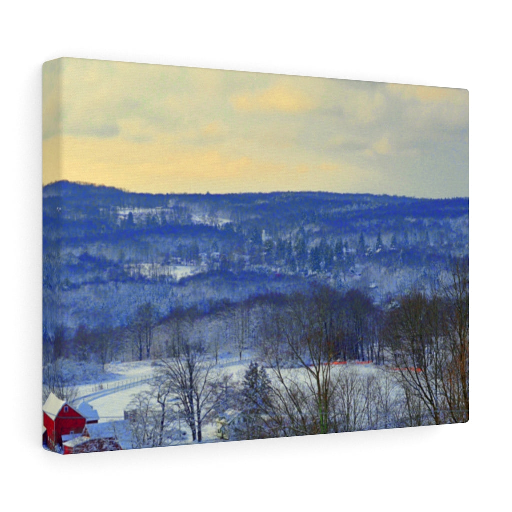 Winter Countryside Stretched Canvas