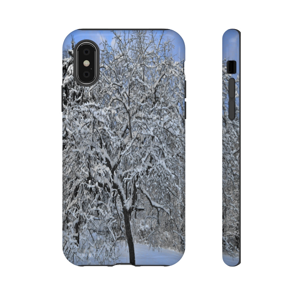 Cherry Tree in Winter Mobile Phone Case for iPhone and Samsung Galaxy