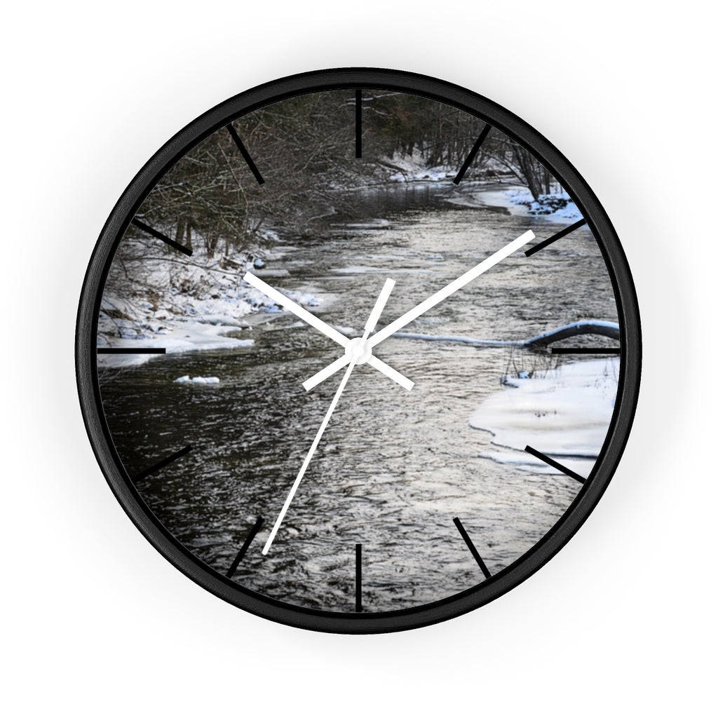 Winter River Wall clock