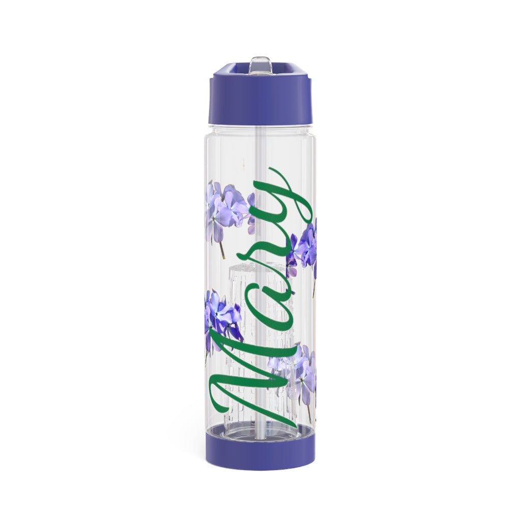 Personalized and Customized Infuser Water Bottle (Wild Blue Phlox) (not a decal) I Gift I Bridesmaid I Teacher I Gym I Coworker I For Her