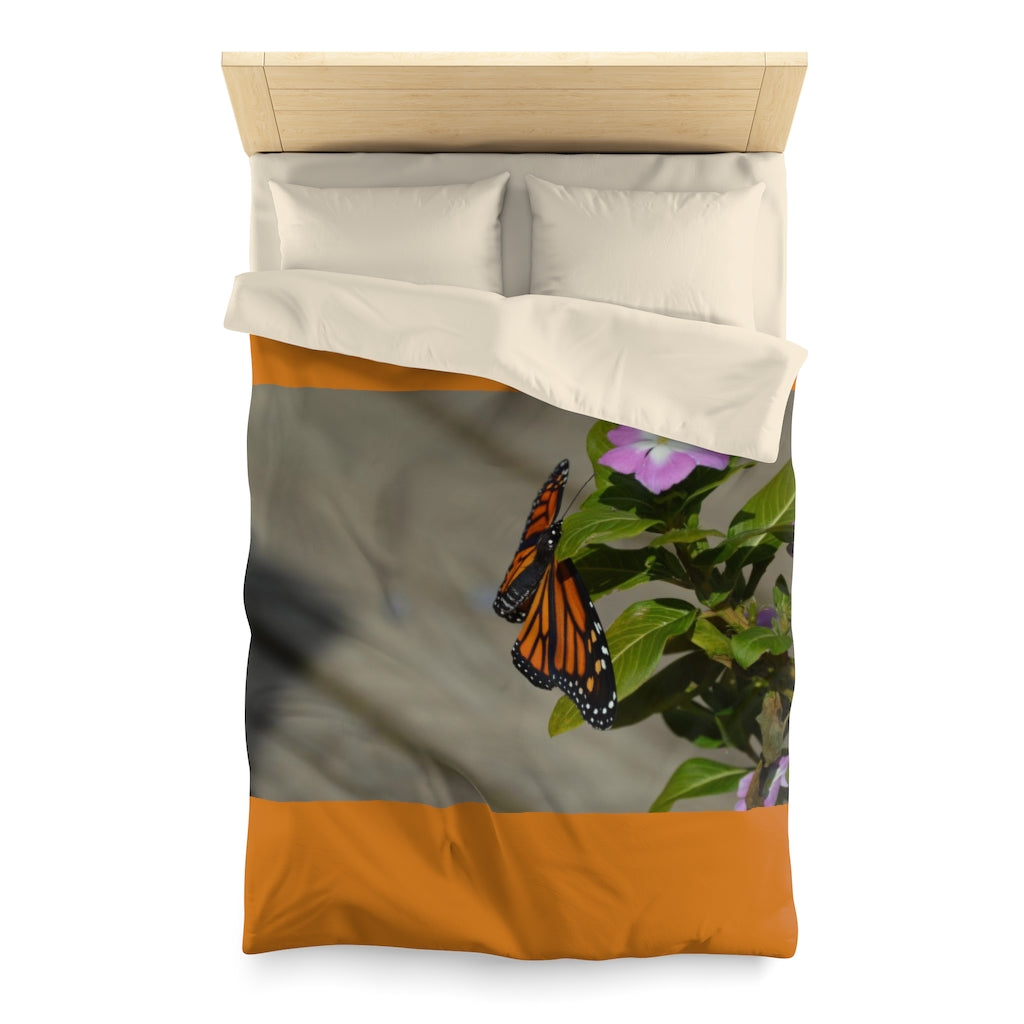 Monarch Butterfly Microfiber Duvet Cover