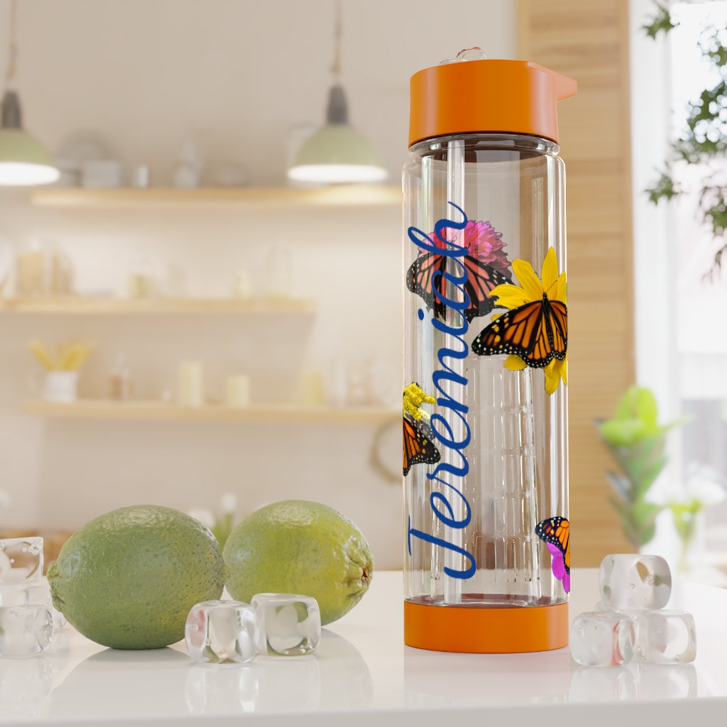 Personalized & Customized Monarch Butterfly Infuser Water Bottle (Bianca/Elizabeth/Marco/Olivia) (not a decal) I Gift I Bridesmaid I Gym