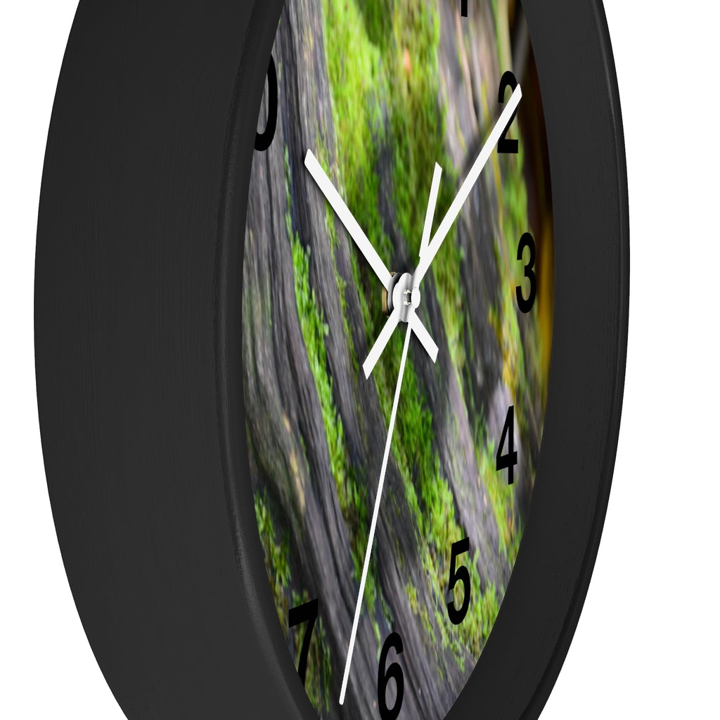 Mossy Log Wall clock