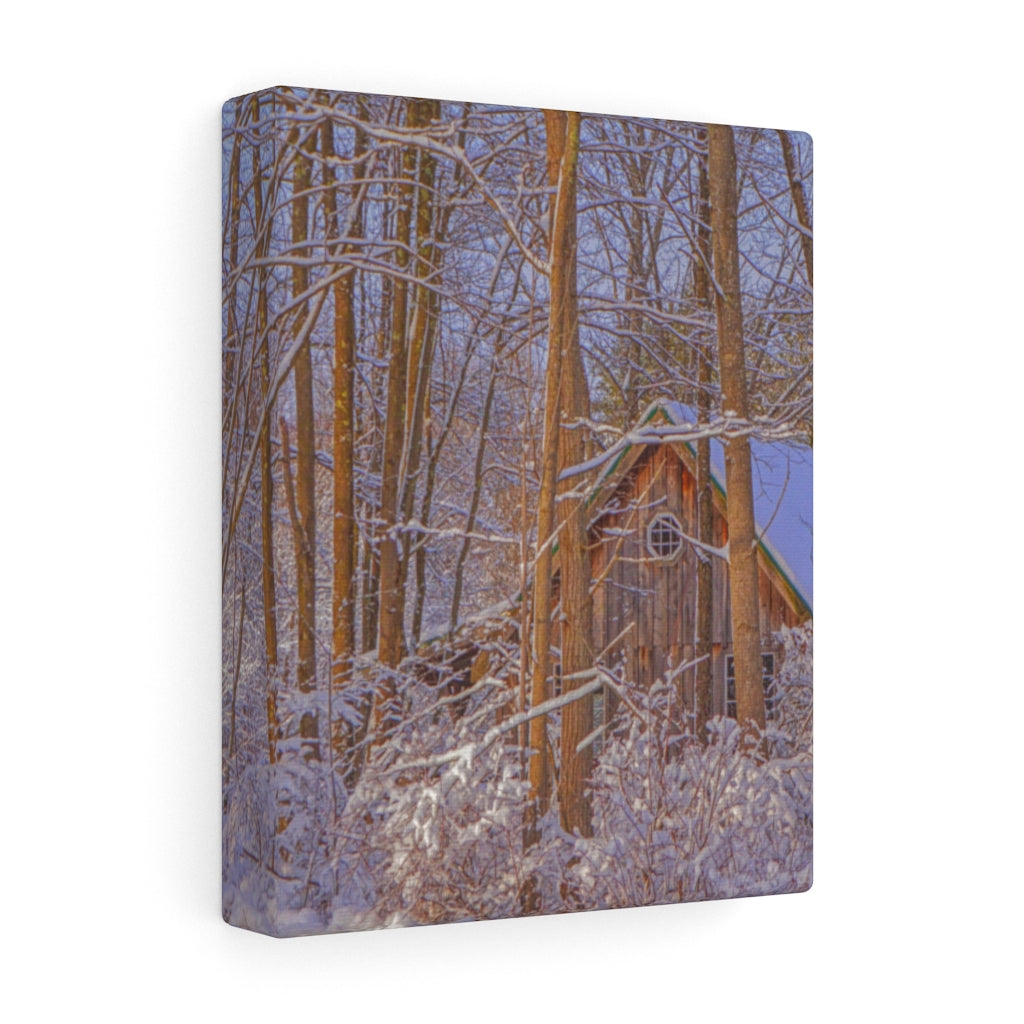 Cabin in the Woods Stretched Canvas