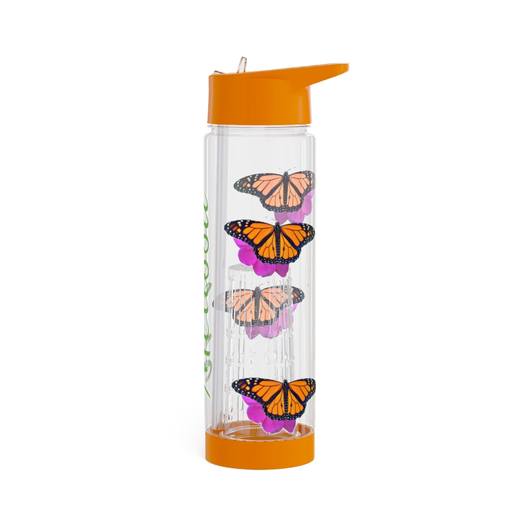 Personalized & Customized Butterfly Infuser Water Bottle (Marco) (not a decal) I Gift I Bridesmaid I Teacher I Workout I Coworker I Birthday