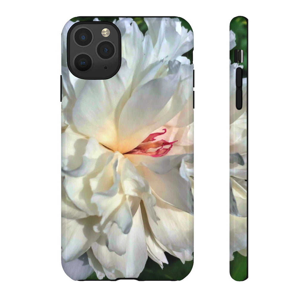 White Peony Tough Case for iPhone and Samsung Galaxy