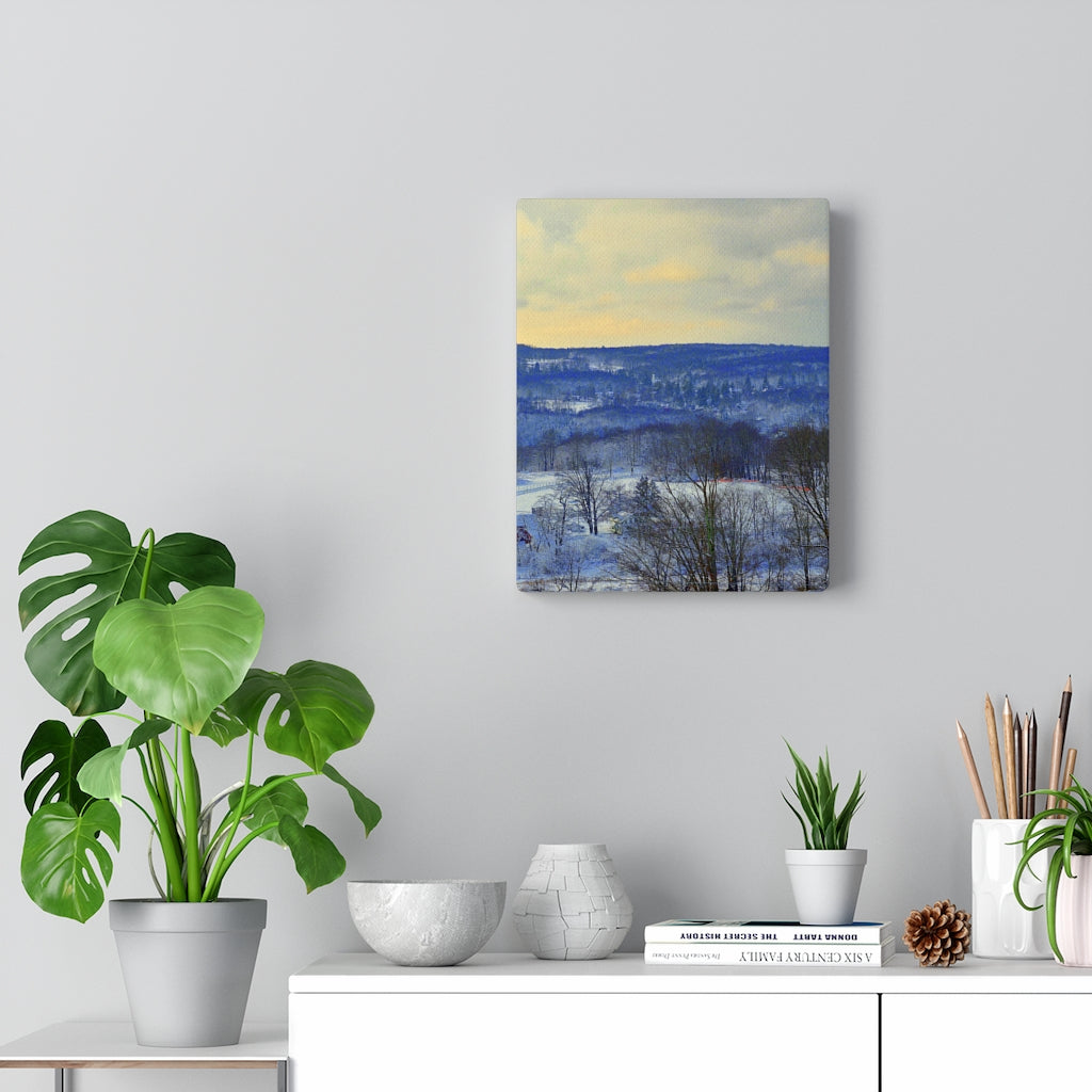 Winter Countryside Stretched Canvas